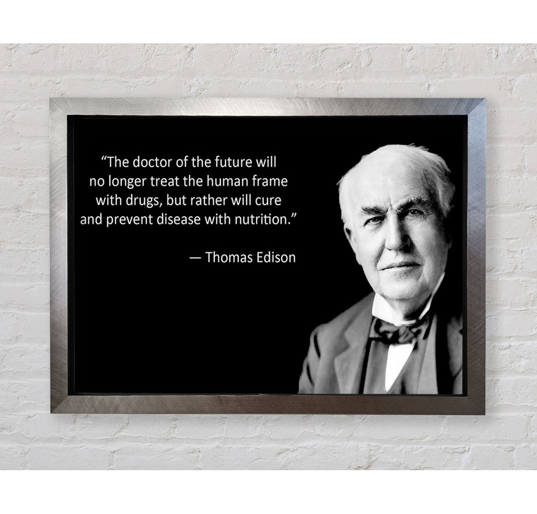 Motivierendes Zitat Thomas Edison - Einzelne Bilderrahmen Kunstdrucke