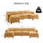 133" Corduroy 4-Seater Sectional Sofa With 2 Movable Ottomans, Modular Design-265677124