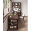 Bureau en L entièrement en bois massif avec bibliothèque intégrée-58160884