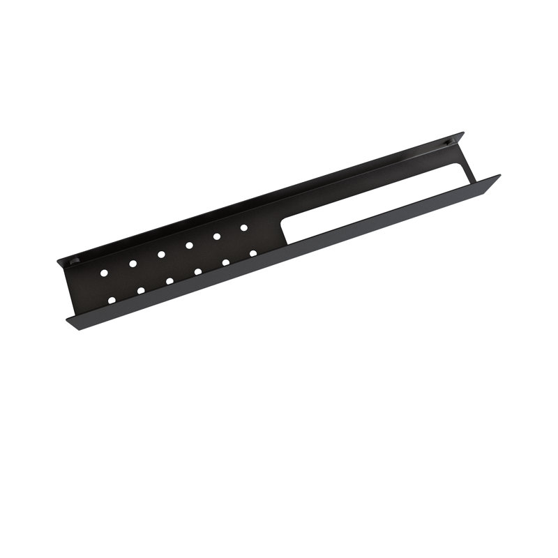 LAVANDA Metal Floating Shelf with Towel Bar, Black