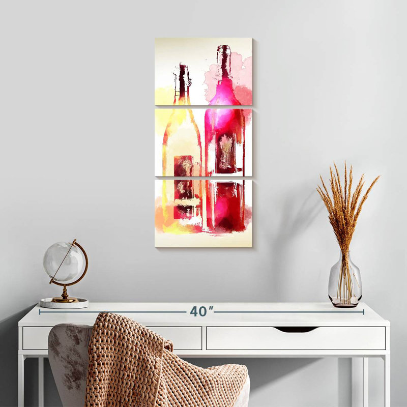 Vin de couleur, H 27 po x l 12 po