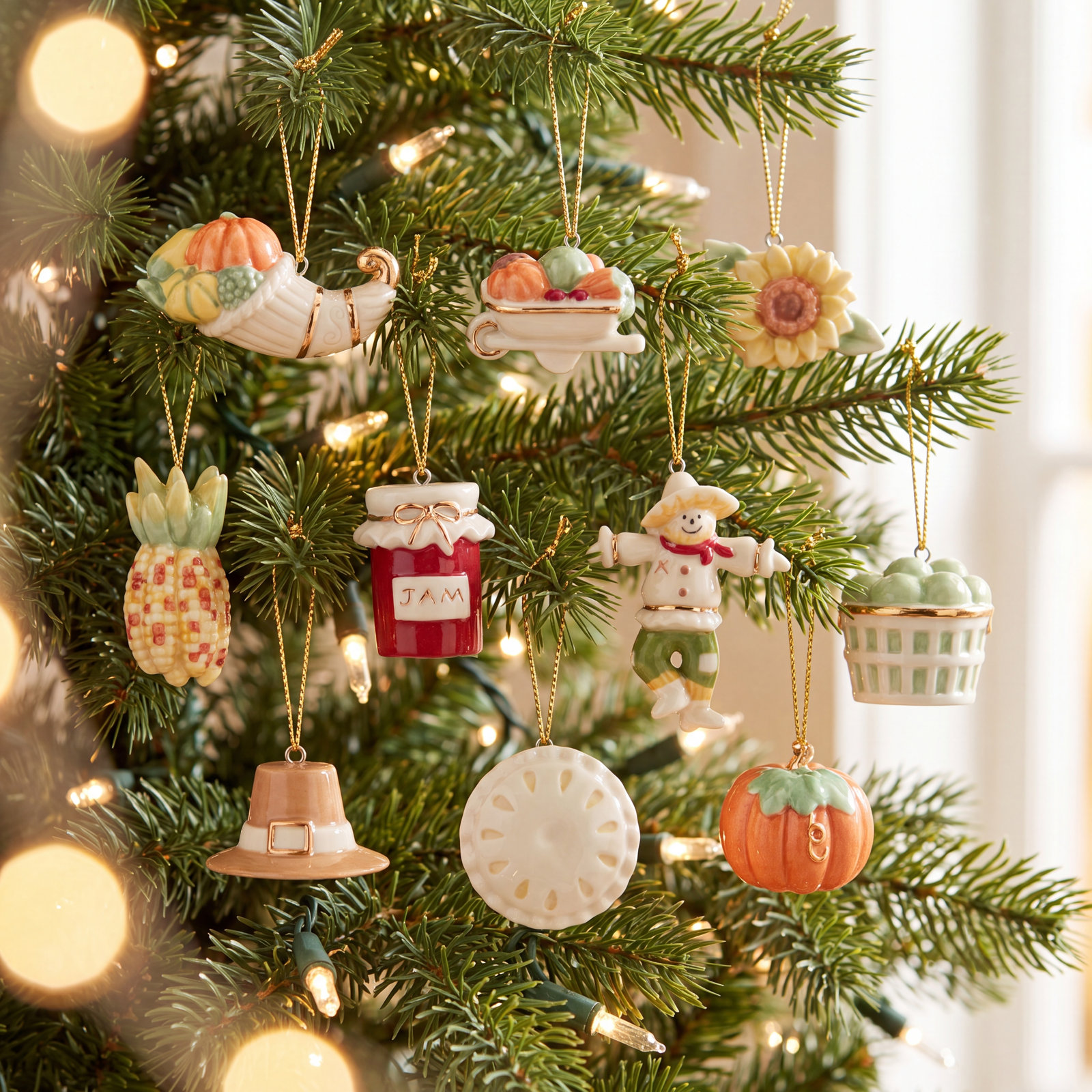 ORNAMENT TREES 10 Piece Autumn Favorites Ornament Set