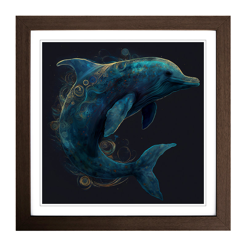 Single Picture Frame Print on Wood, Walnut