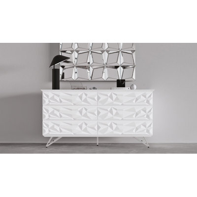 Vortice Accent Chest - White