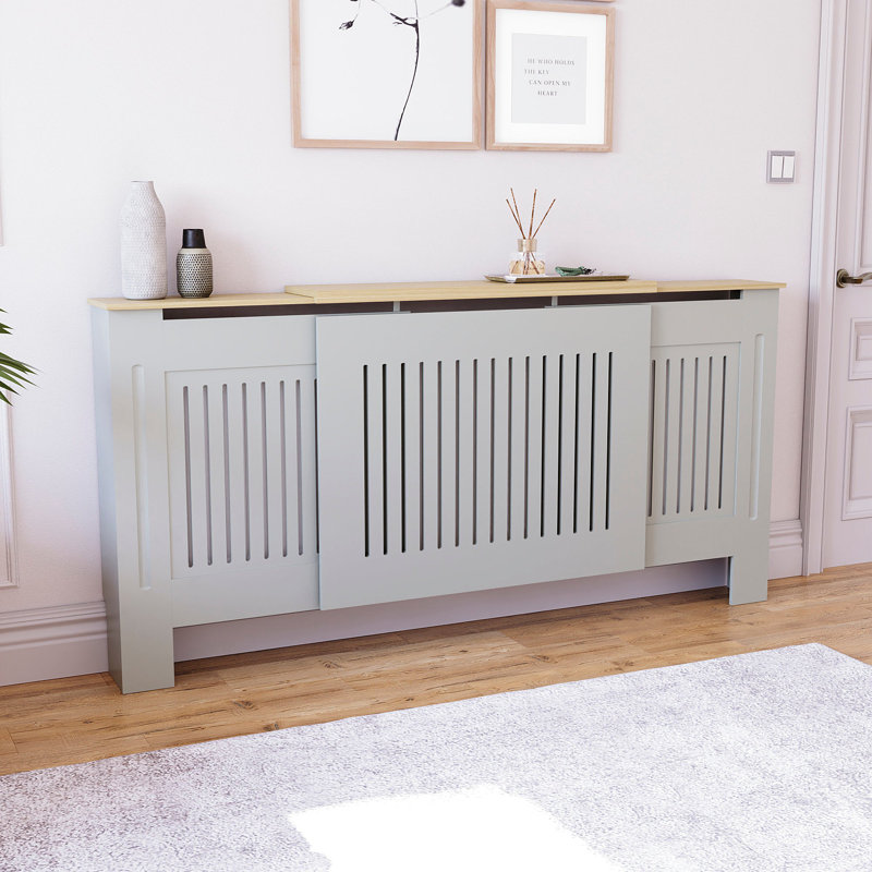 ClassicLiving Deerfiled 204cm W x 19cm D Radiator Cover, Grey
