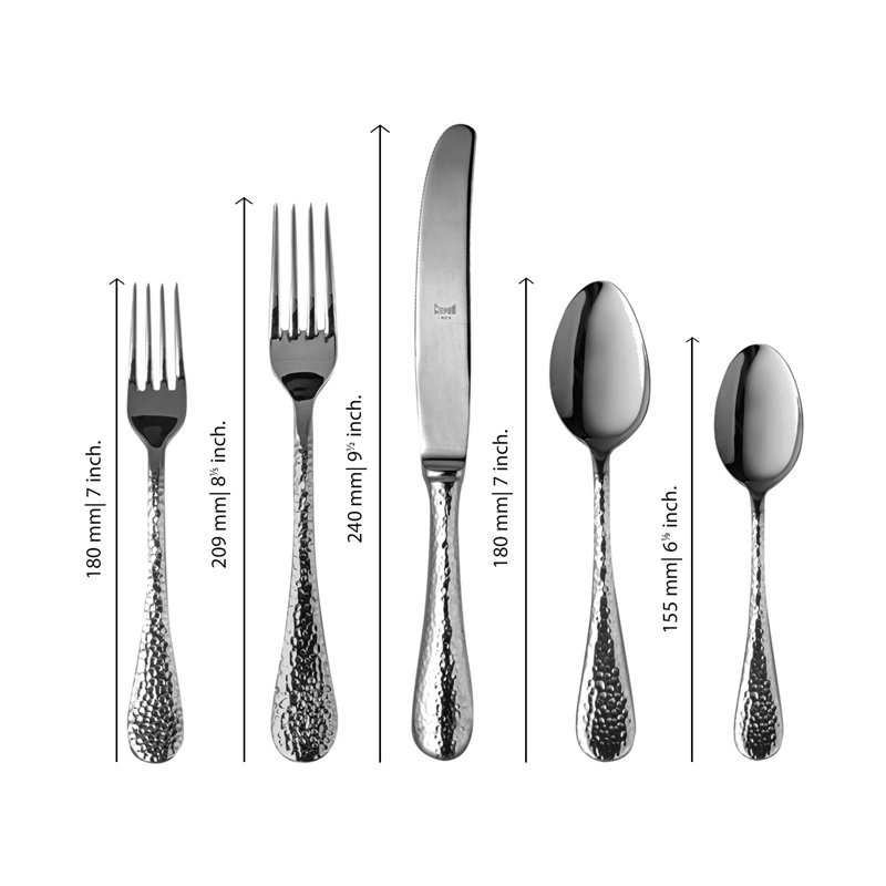 MEPRA Epoque Stainless Steel Flatware Set, Black Gold