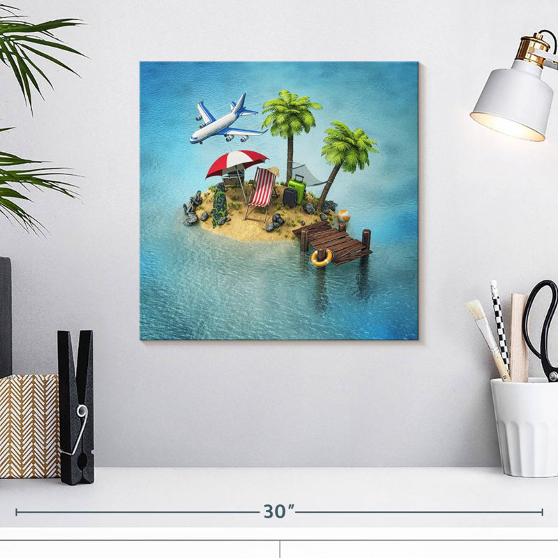 Île de vacances Gillard, H 16 po x l 16 po