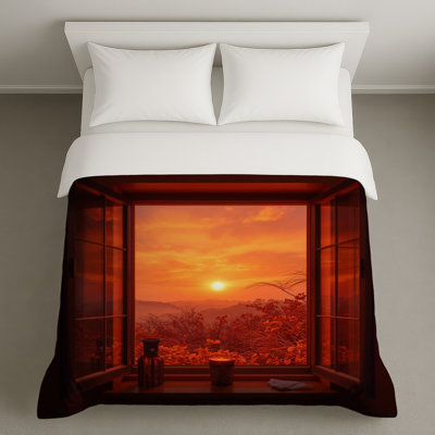 Sunset View Window Duvet Covers