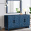 Armoire buffet en bois robuste à 4 portes avec apparence laquée et garniture durable-33862109