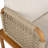 3-Piece Acacia Wood And Rope Weave Outdoor Patio Conversation Set With Water-Repellent Cushions - Includes 3-Seater Sofa, Ottoman, And Coffee Table