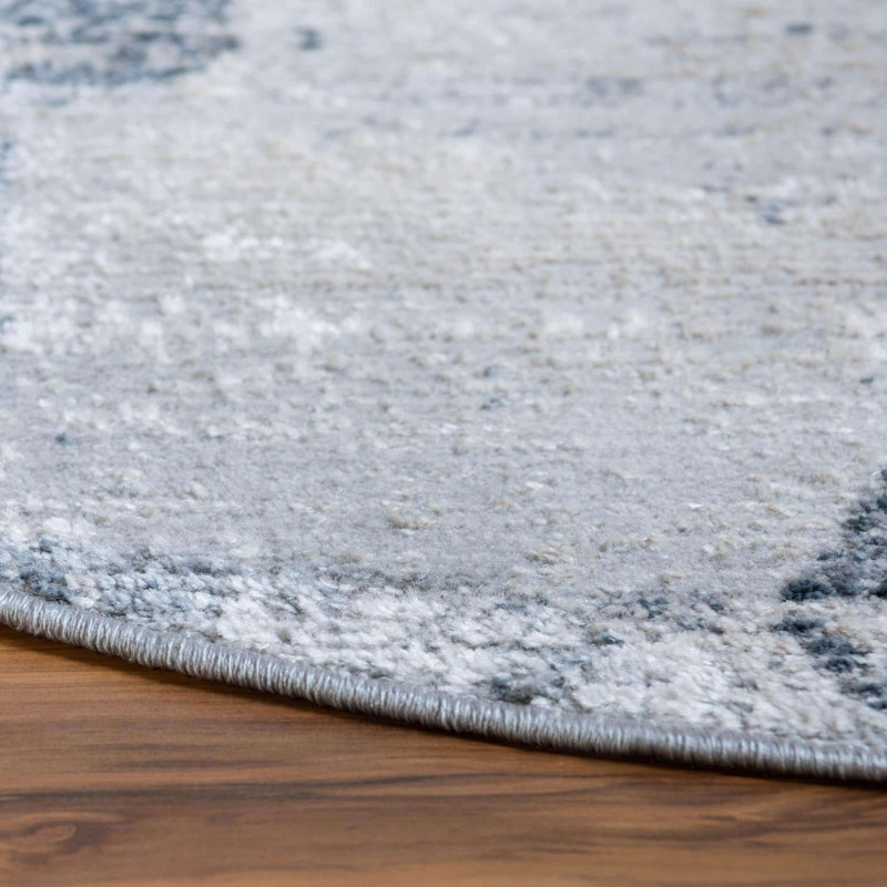 Geometric Indoor Rug, Round 4'1"
