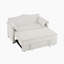 Canapé-lit en velours beige-153182093