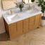 Meuble-lavabo double 60 po avec plateau en marbre d'ingénierie Aura-1135900184-1293567189