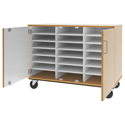 Mobile 20-Compartment Laptop Storage Cart