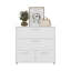 Commode, 4 tiroirs, 4 pieds, blanc