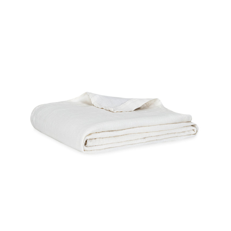 Winslow Woven Throw Blanket, White, 90" W x 110" L