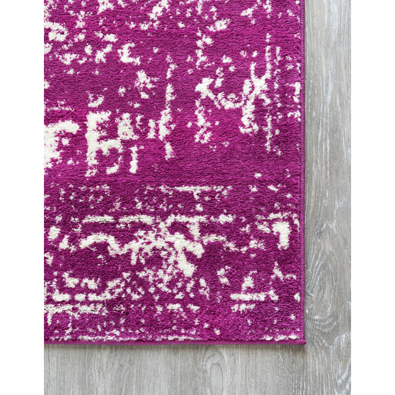 Tapis oriental mauve Annalotta, Tapis de couloir 2 pi x 8 pi