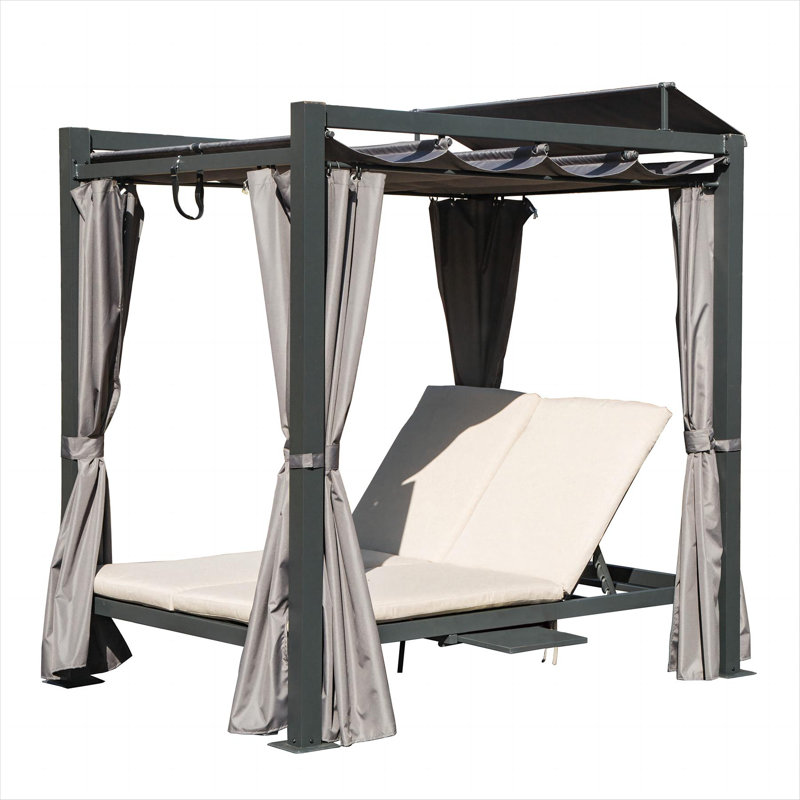 4.11 Ft. W x 6.6 Ft. D Aluminum Patio Gazebo