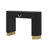 Modern Console Table With Vertical Ribbed Design, Compact Storage With Functional Drawer