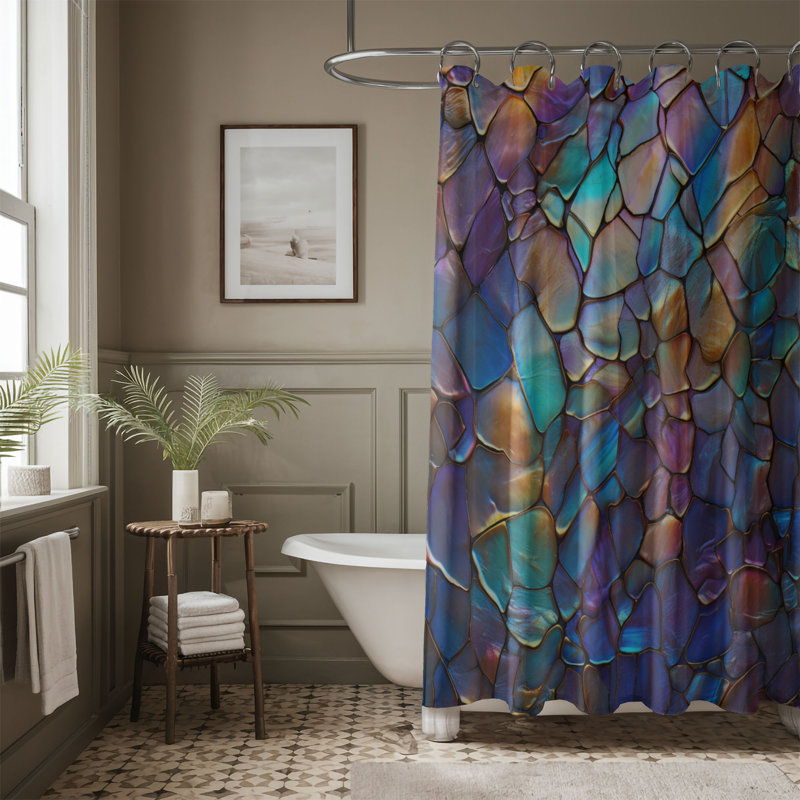 Rideau de douche standard 1 pièce Prism Glow, H 74 po x l 71 po