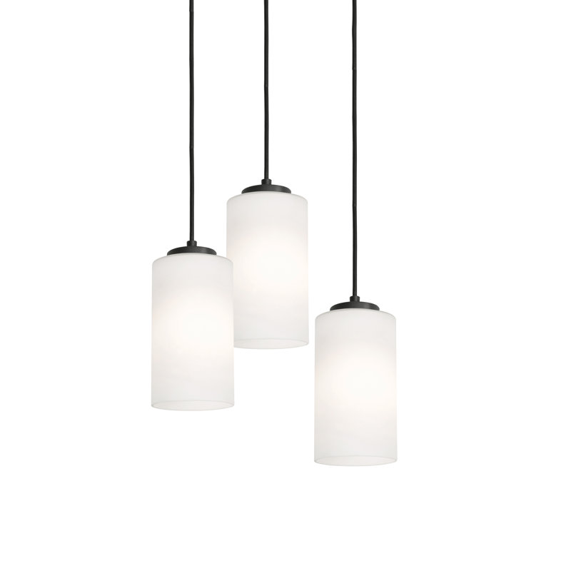 Luminaire suspendu en grappe à 3 lumières Elsfield, Noir