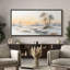 «Minimalist Winter Snowy Field River Landscape Wall Decor», impression sur toile encadrée pour chambre principale-133897408-133897409
