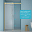 Porte de douche à glissière simple-127317888