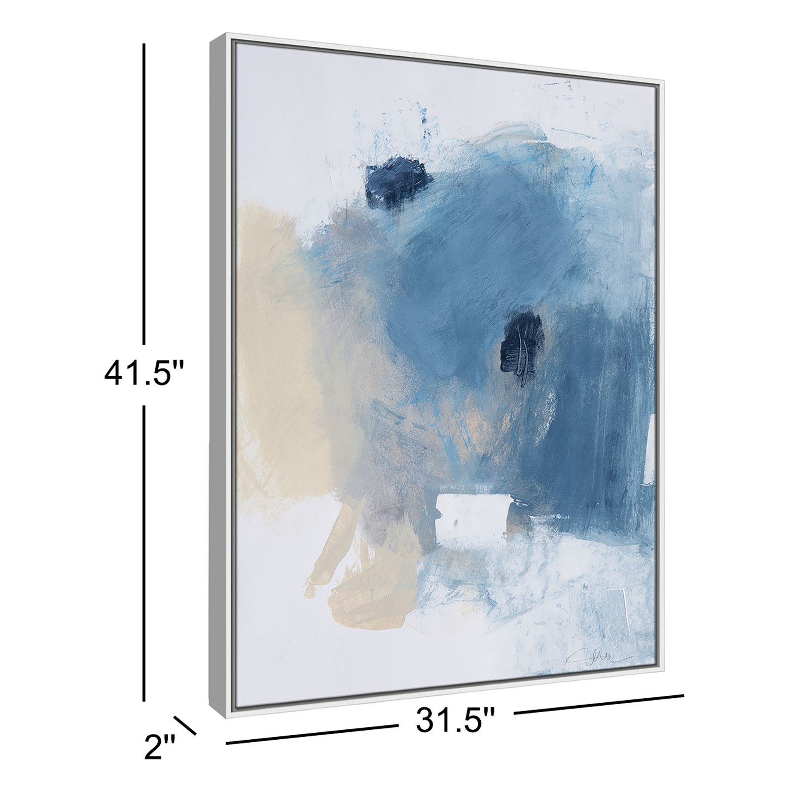 Coastal Carnival Collection "Coastal Carnival I" Print, No Mat, 41.5" H x 31.5" W x 2" D, White Floater Framed Canvas