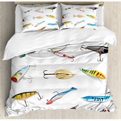 Fishing Coastal Polyester Duvet Cover