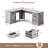67" Farmhouse L-Shaped Executive Desk With 4 Drawers, Home Office Corner Computer Desk With File Storage And Power Outlets-1924600725