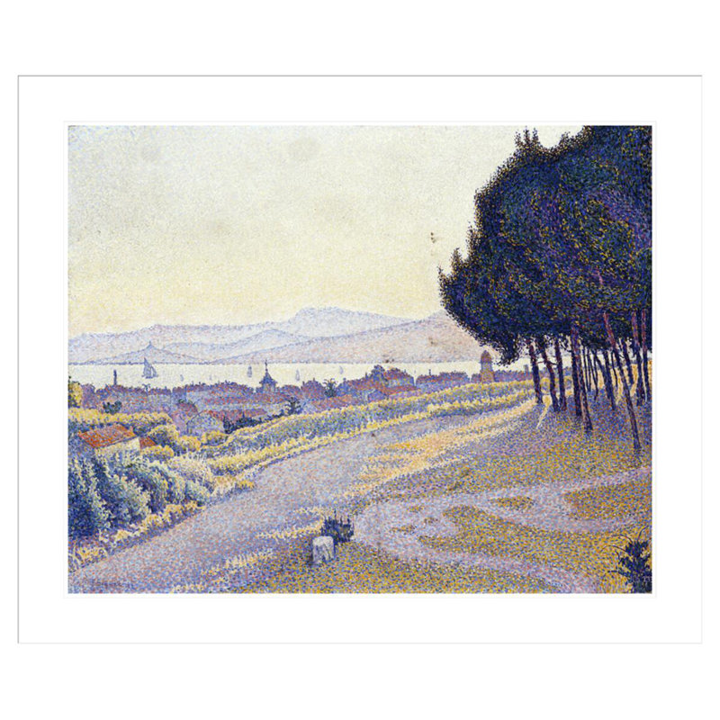 «Pinewood St. Tropez» par Paul Signac - Estampe numérique encadrée, H 33,5 po x l 39,91 po