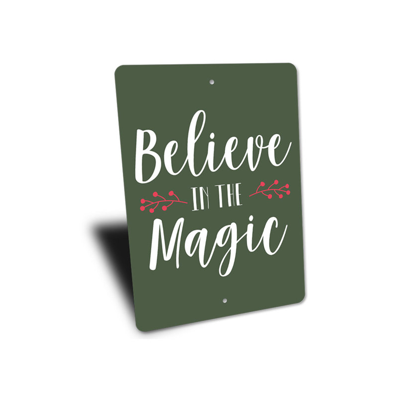 Enseigne Believe In Magic, H 18 po x l 12 po x P 0,06 po