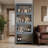 Modern 55" 4-Tier Transparent Display Cabinet Floor Standing Showcase With Flip-Up Door, Ideal For Living Room, Bedroom, Or Office Curio Collection-107203728