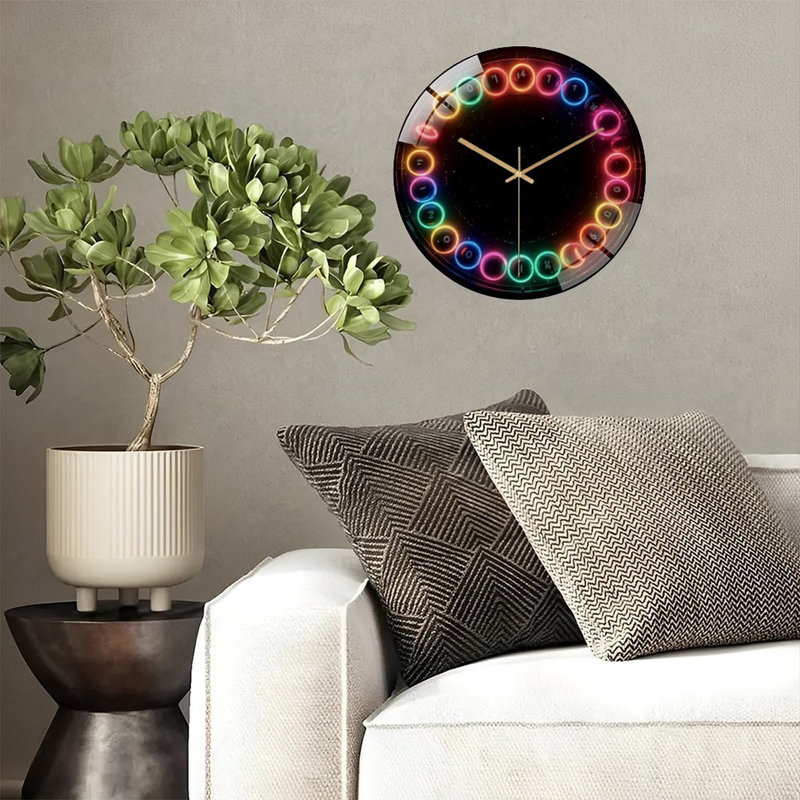 Horloge murale en verre Illuminated