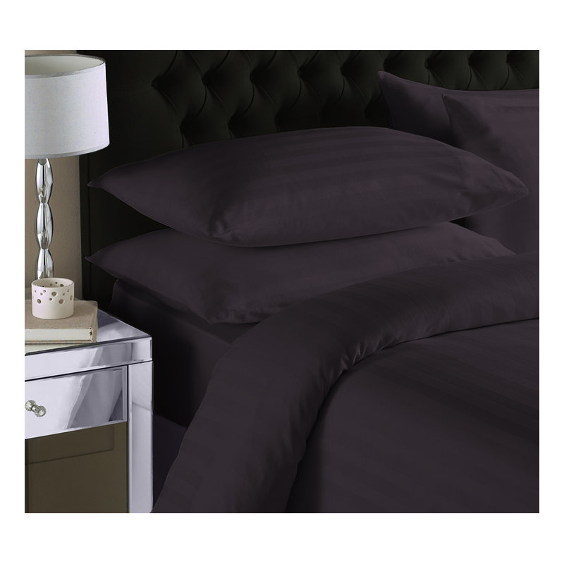 Premium Microfiber Striped Sheet Set, Twin, White