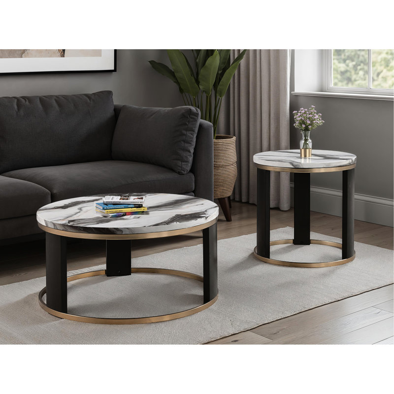 Contemporary Style Round End Table