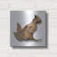 Art mural en métal luxueux «Falling Leaves Cat» par Ann Klee, 12 po x 12 po-114798968
