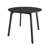 5-Piece Dining Set With Black Round Table And Grey Upholstered Wave Horizontal Slat Back Chairs-676788706