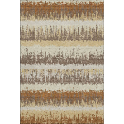 Premium Machine Washable Jahnke AMF1013 Stripes Rug