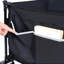 Chariot de jardin pliable avec roues robustes et capacité de charge de 480 lb, chariot utilitaire portatif pour le camping, les sports, l'épicerie, noir