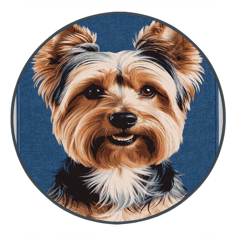  Tapis lavable Yorkshire Terrier Dogs, Carré 3 pi