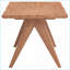 Table basse de salon en bois d'hévéa naturel, conception stable à 4 pieds, utilisation polyvalente