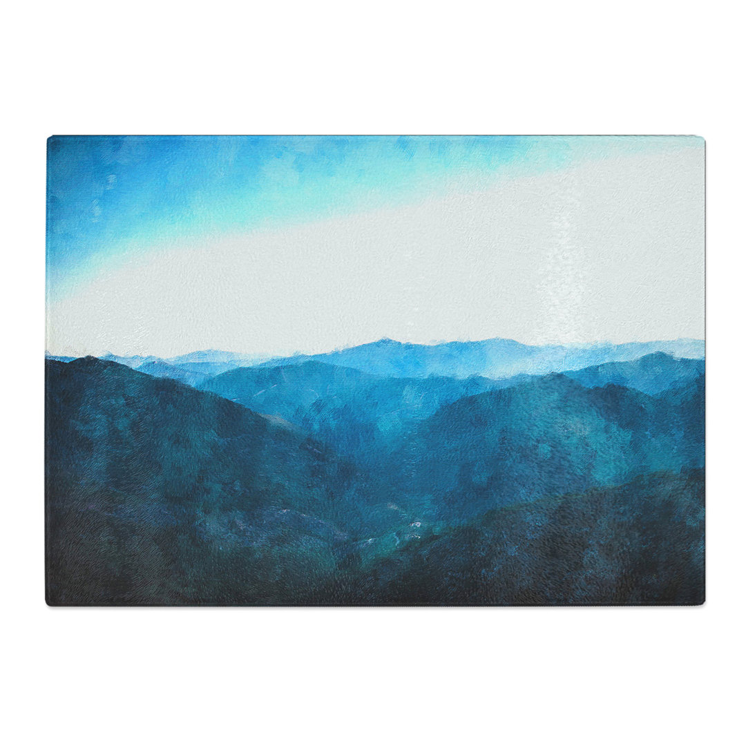 Tempered Glass Mountain Range in Salamanca Spain Chopping Board