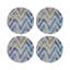 Chevron Opulence Vegan Leather Round Coasters-449552566