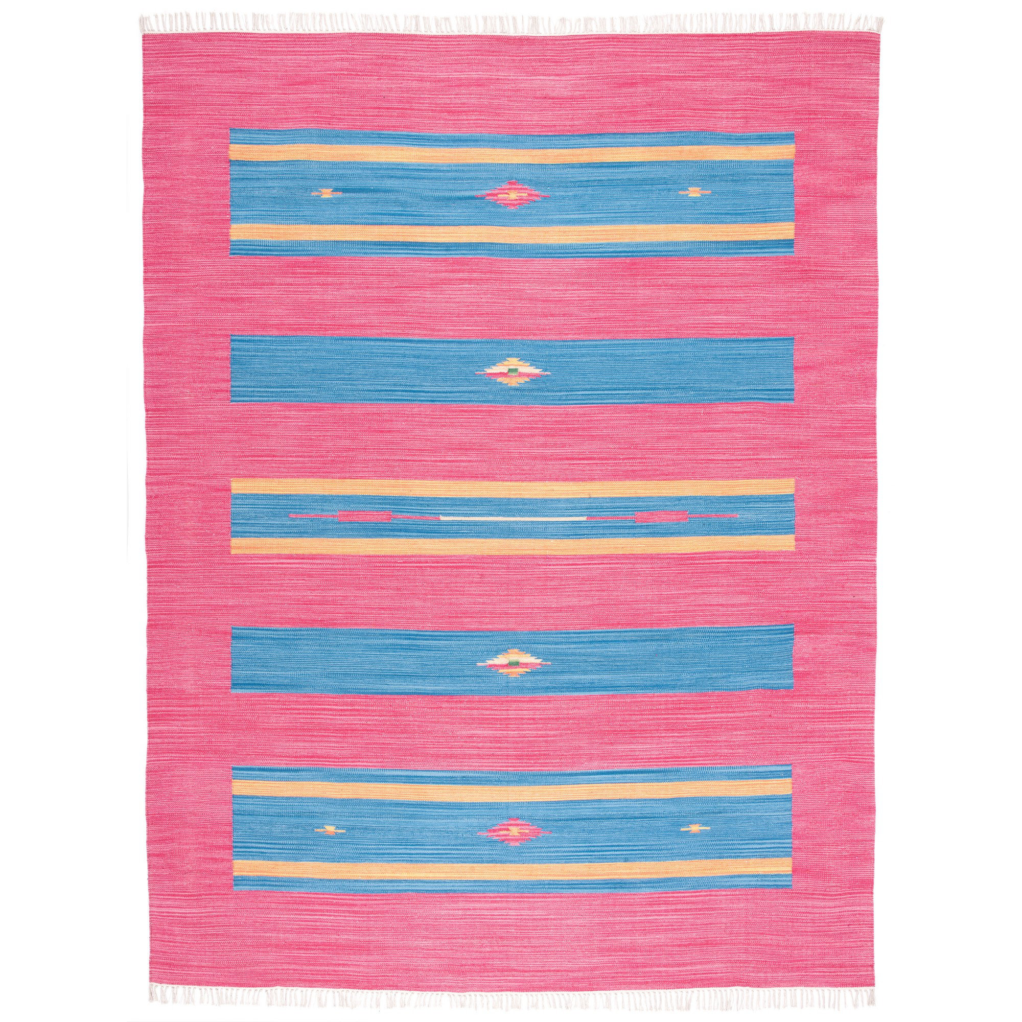 Danely Handmade Cotton Rug, Rectangle 8' x 10'