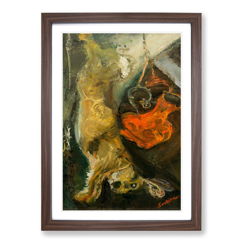 Rabbit Carcass by Chaim Soutine - Picture Frame Painting, 36cm H x 27cm W x 2cm D, Walnut Framed