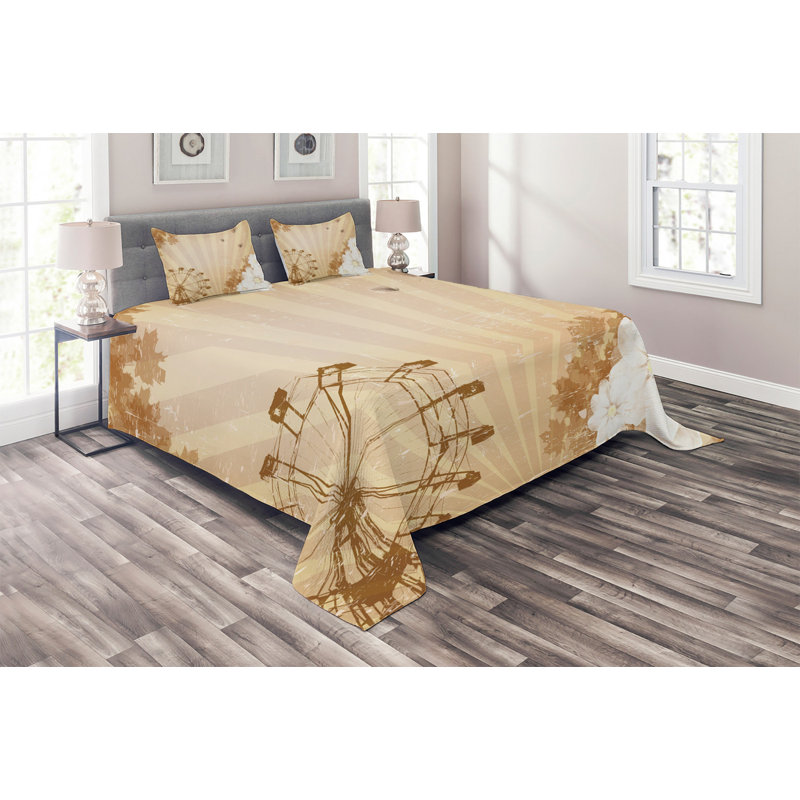 Polyester Coverlet, King Bedspread + 2 Shams