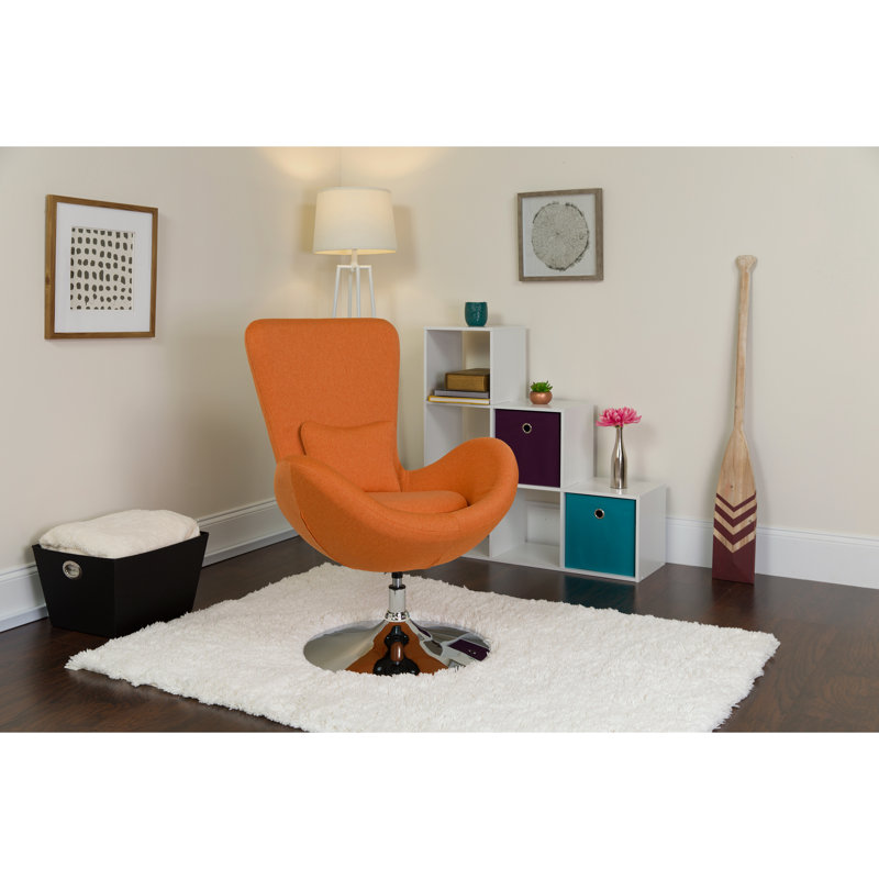 Chaise de réception pivotante avec siège incliné Marilo LeatherSoft - Siège d'invité, Orange