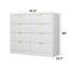Commode 8 tiroirs pour chambre à coucher, commode de chambre moderne en bois, commode 8 tiroirs, commode haute pour placard, organisateur de commode pour le salon, placard, couloir blanc-131439145