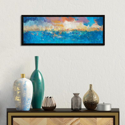 Sunset Seascape I by Van Credi - Panoramic Painting on Canvas